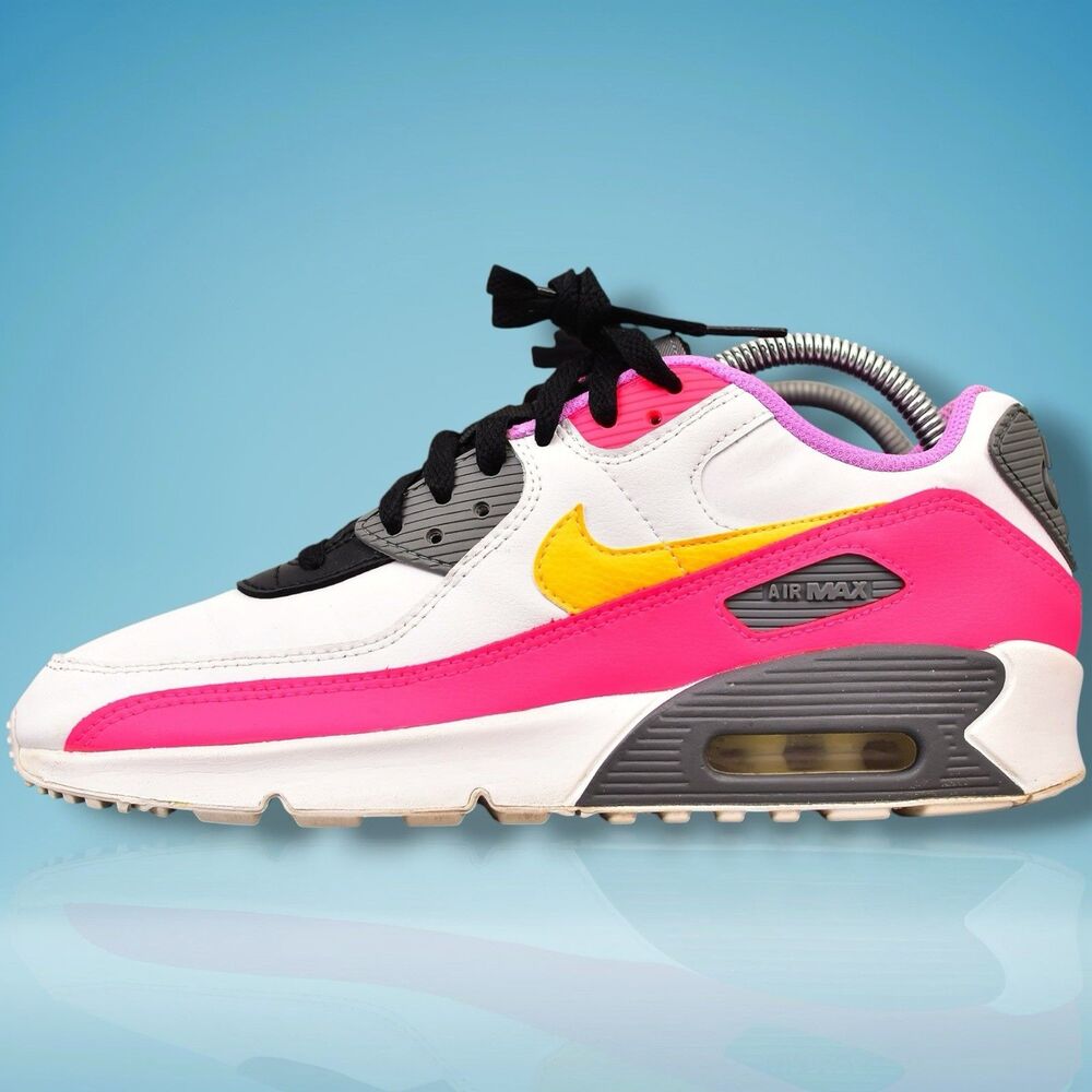Nike Air Max 90 LTR (GS) Size 7Y Women's Size 8.5 White Pink Black DM8685-100 - Picture 2 of 9